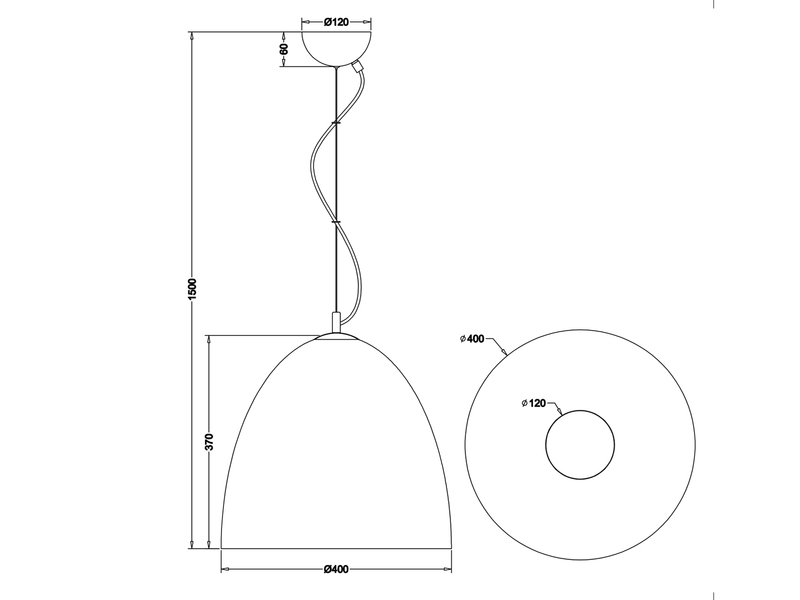 LED Pendelleuchte einflammig, Metall Grau, rund Ø 40cm