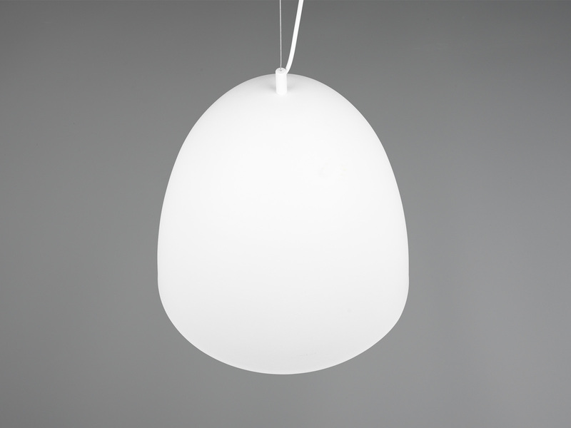 LED Pendelleuchte einflammig, Metall Weiß, rund Ø 40cm