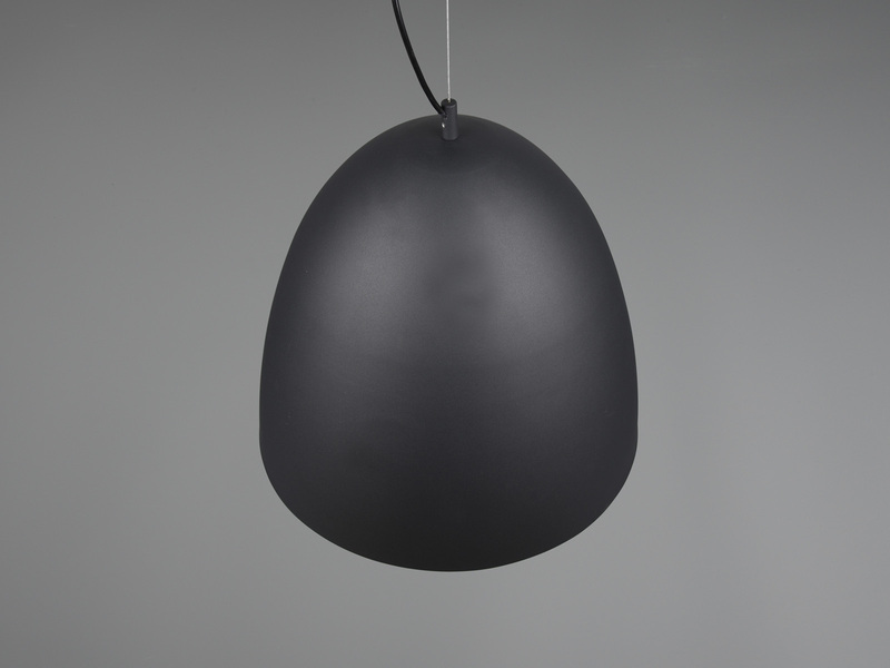 LED Pendelleuchte einflammig, Metall Schwarz innen Gold, rund Ø 40cm