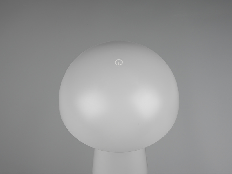 Outdoor LED Akku Tischleuchte LENNON mit Touch Dimmer, Grau Höhe 21cm