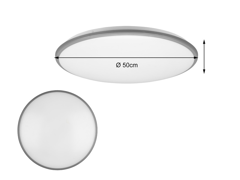 LED Deckenleuchte LIMBUS Titan, 3 Stufen Dimmer, Warmweiß - Ø50cm