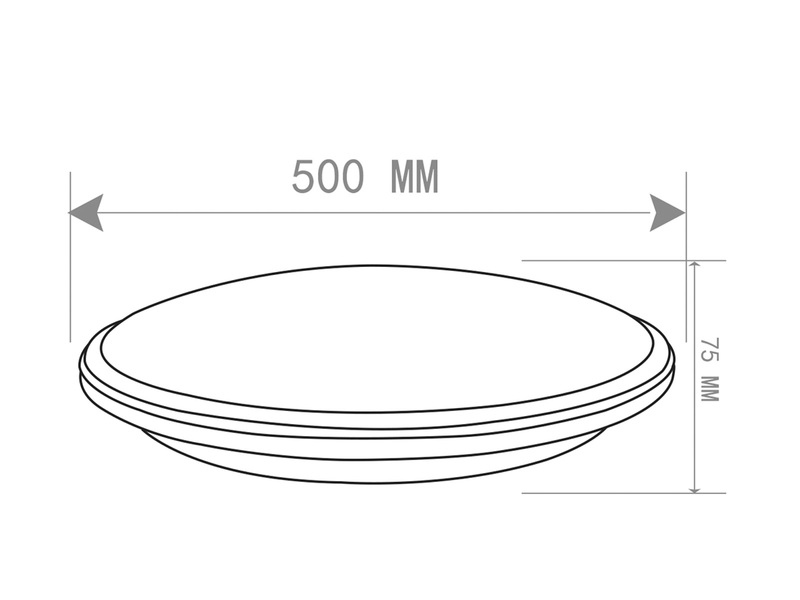 LED Deckenleuchte LIMBUS Titan, 3 Stufen Dimmer, Warmweiß - Ø50cm