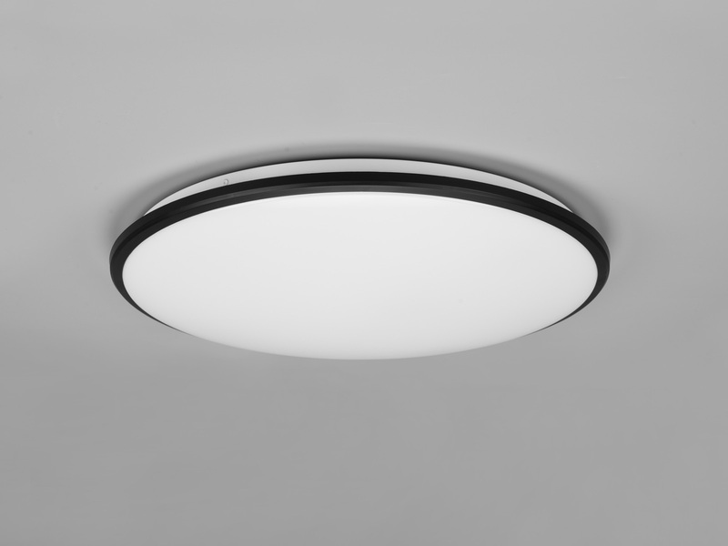 Flache LED Deckenleuchte LIMBUS Schwarz, dimmbar Ø 50cm
