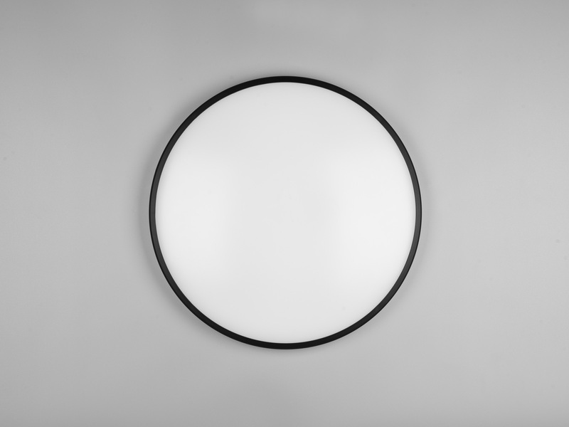 Flache LED Deckenleuchte LIMBUS Schwarz, dimmbar Ø 50cm