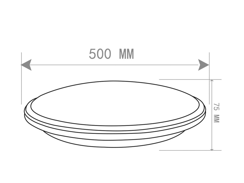 Flache LED Deckenleuchte LIMBUS Schwarz, dimmbar Ø 50cm
