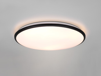 Flache LED Deckenleuchte LIMBUS Schwarz, dimmbar Ø 50cm