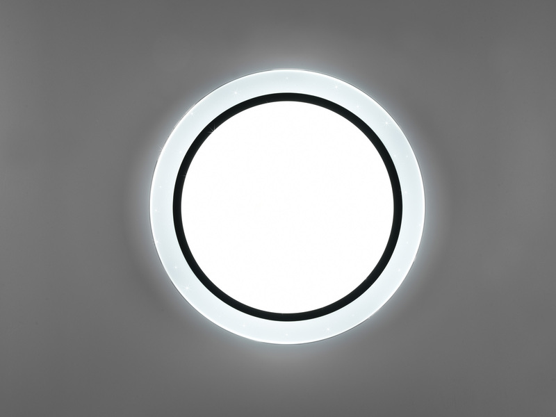 LED Deckenleuchte ATRIA Fernbedienung, dimmbar Sternenhimmel, Schwarz Ø27cm