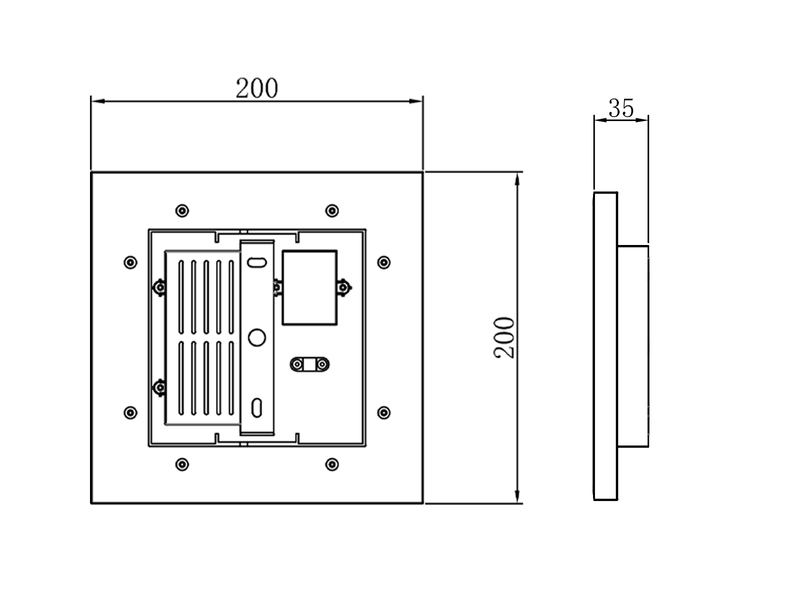 LED Deckenleuchte CARUS 20cm Leuchtflächen getrennt schaltbar Schwarz