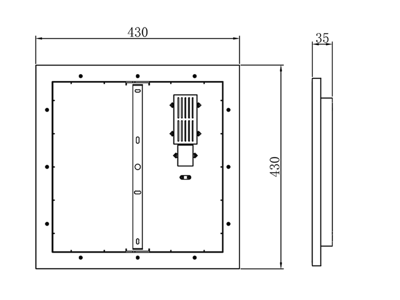 Flache LED Deckenleuchte CARUS 2 Leuchtflächen getrennt schaltbar Weiß 43cm