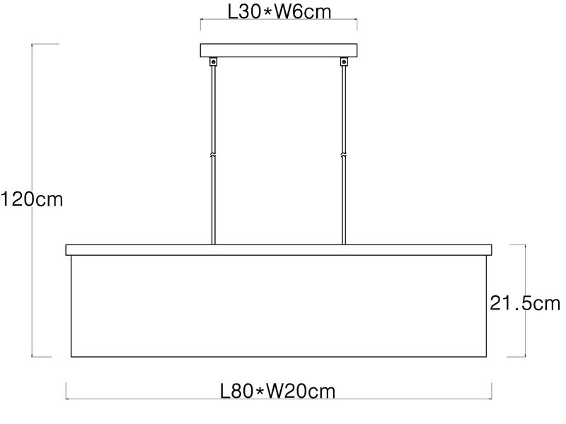 Pendelleuchte OSSI mit Stoff Lampenschirm und Holzoptik, 80cm breit