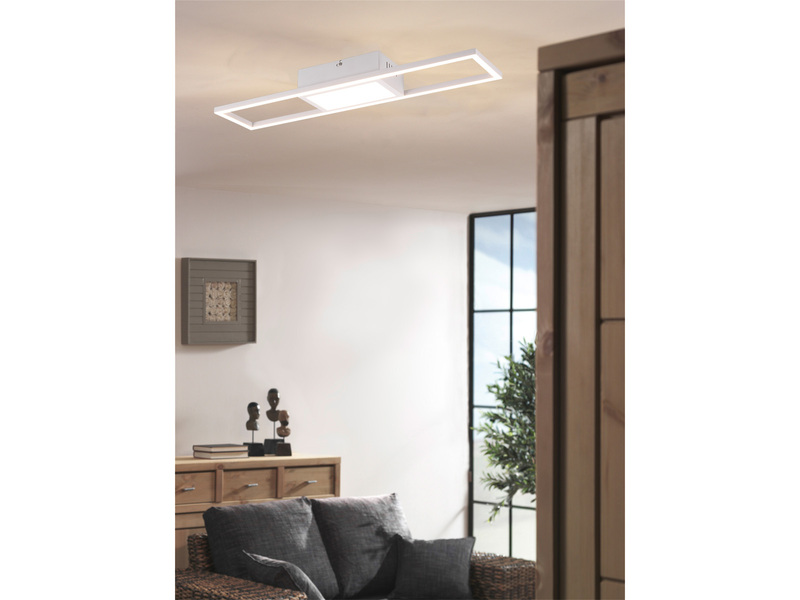 LED Deckenleuchte RIGIDO Weiß dimmbar & Lichtfarbe einstellbar, Breite 60cm