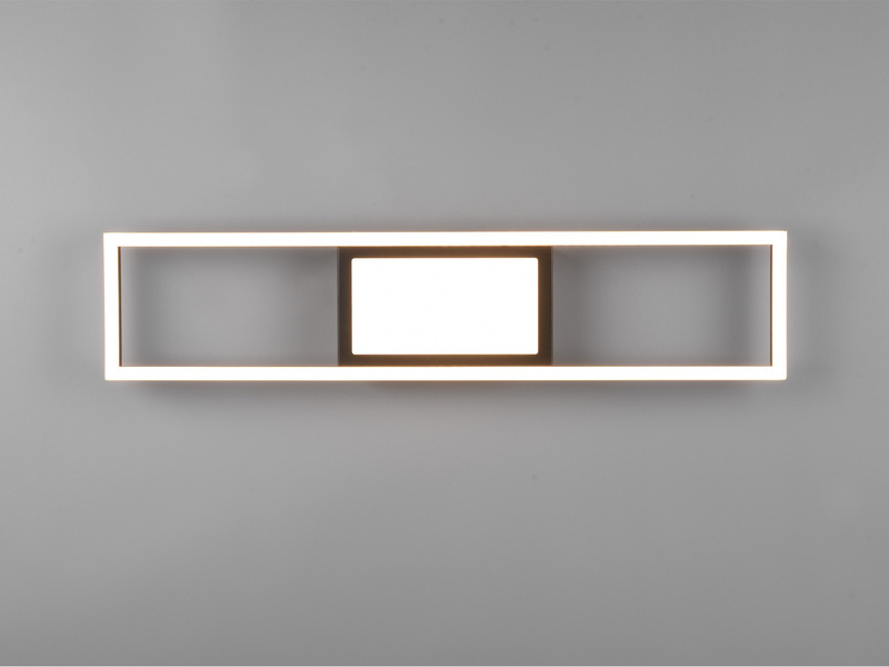 LED Deckenleuchte RIGIDO Schwarz dimmbar & Lichtfarbe einstellbar, B: 60cm