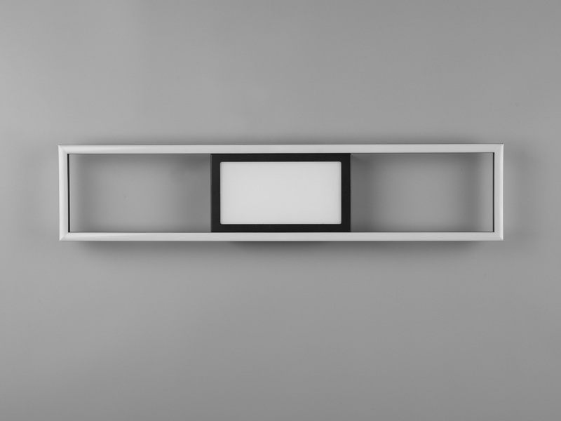 LED Deckenleuchte RIGIDO Schwarz dimmbar & Lichtfarbe einstellbar, B: 60cm