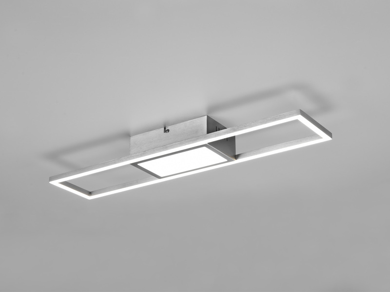 LED Deckenleuchte RIGIDO Silber dimmbar & Lichtfarbe einstellbar, B: 60cm