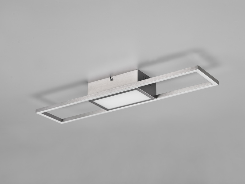 LED Deckenleuchte RIGIDO Silber dimmbar & Lichtfarbe einstellbar, B: 60cm