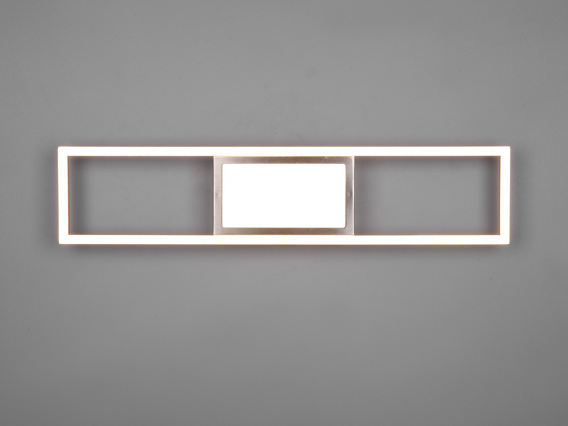 LED Deckenleuchte RIGIDO Silber dimmbar & Lichtfarbe einstellbar, B: 60cm