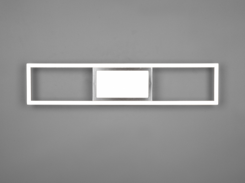 LED Deckenleuchte RIGIDO Silber dimmbar & Lichtfarbe einstellbar, B: 60cm