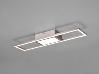 LED Deckenleuchte RIGIDO Silber dimmbar & Lichtfarbe einstellbar, B: 60cm