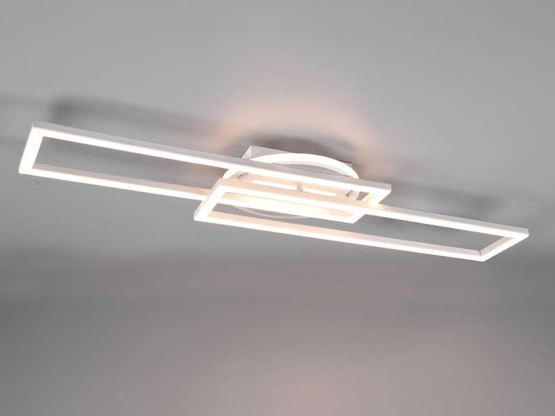 LED Deckenleuchte TWISTER Weiß dimmbar, Lichtfarbe einstellbar, 90cm lang
