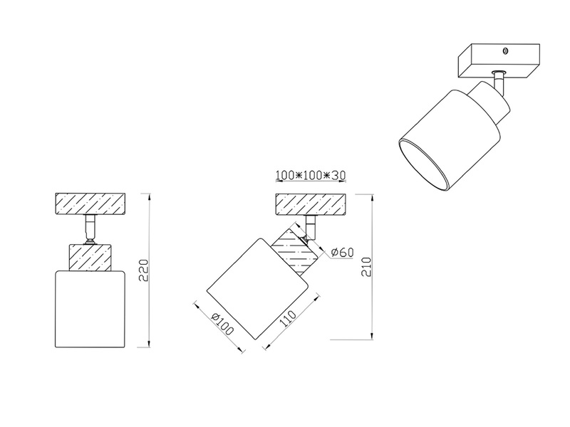 LED Wandstrahler 1 flammig Korpus Holz & Glasschirm Weiß, Ø 10cm