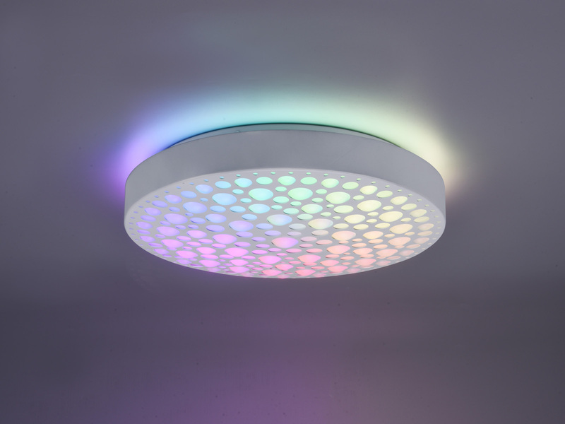 LED Deckenleuchte CHIZU Weiß dimmbar Fernbedienung & Farbwechsler, Ø 40cm