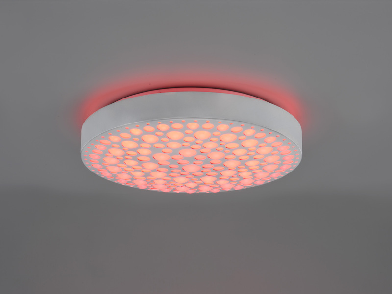 LED Deckenleuchte CHIZU Weiß dimmbar Fernbedienung & Farbwechsler, Ø 40cm
