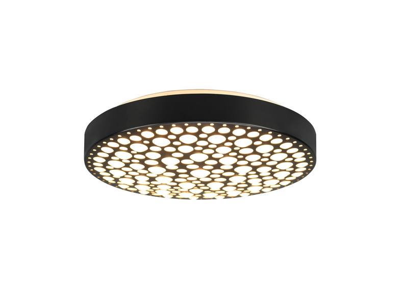 LED Deckenleuchte CHIZU Schwarz dimmbar Fernbedienung & Farbwechsler, Ø 40cm