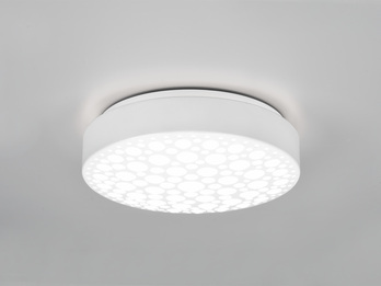 Kleine LED Deckenleuchte CHIZU Weiß rund Ø28cm x 7cm - Neutralweiß