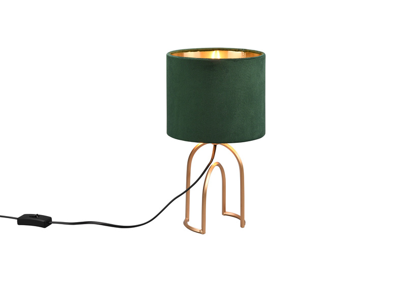 Tischlampe Samtschirm Grün Gold | Tischlampen