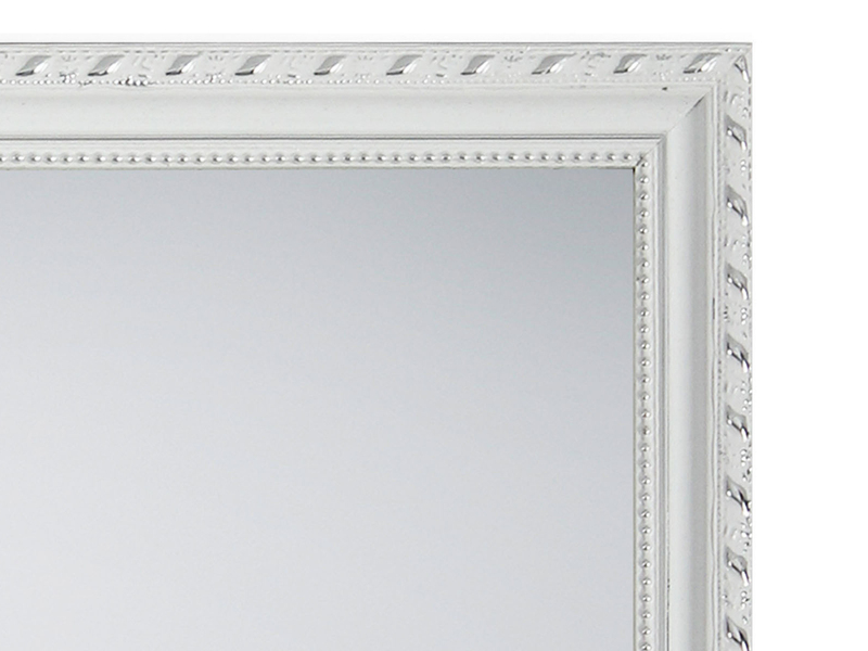 Wandspiegel LOLA rechteckig mit Holz Rahmen in Weiß 34x45cm