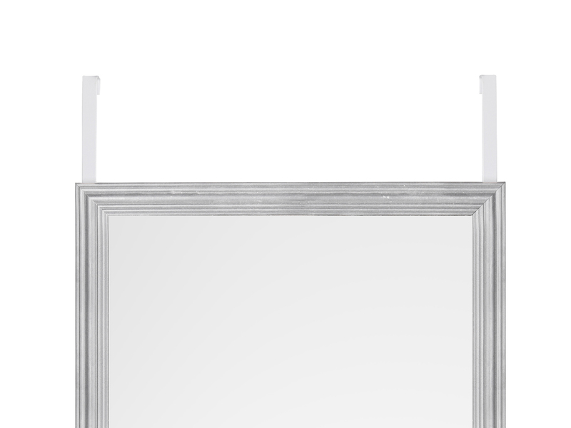 Türhängespiegel RIA rechteckig mit Haken, Rahmen in Silber 30x120cm