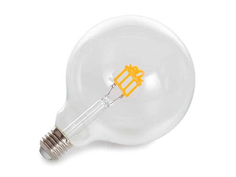 LED Deko Globe Leuchtmittel Geschenk Gold mit E27 Fassung