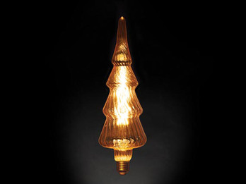 LED Deko Leuchtmittel Weihnachtsbaum Gold mit E27 Fassung