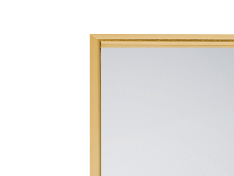 Wandspiegel ABBIE Ganzkörperspiegel Holz Rahmen Gold 50x150cm