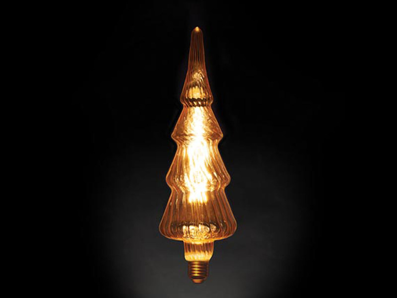 Tischlampe Würfel Grau mit Deko LED Tannenbaum, Quadrat 9cm