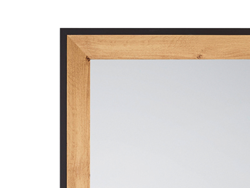 Wandspiegel BRANDA Ganzkörperspiegel Holz Rahmen Eiche-Schwarz 50x150cm