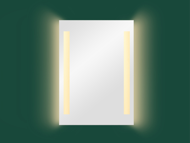 LED Lichtspiegel Bad Wandspiegel LINA rechteckig 50x70cm
