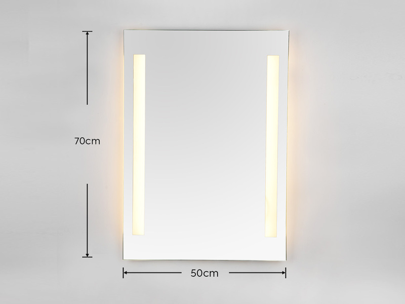 LED Lichtspiegel Bad Wandspiegel LINA rechteckig 50x70cm