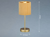 LED Tischlampe mit Lampenschirm Samt Gelb - innen Gold Ø 13cm