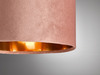 LED Pendelleuchte mit Lampenschirm Samt Rosa - innen Gold Ø 30cm