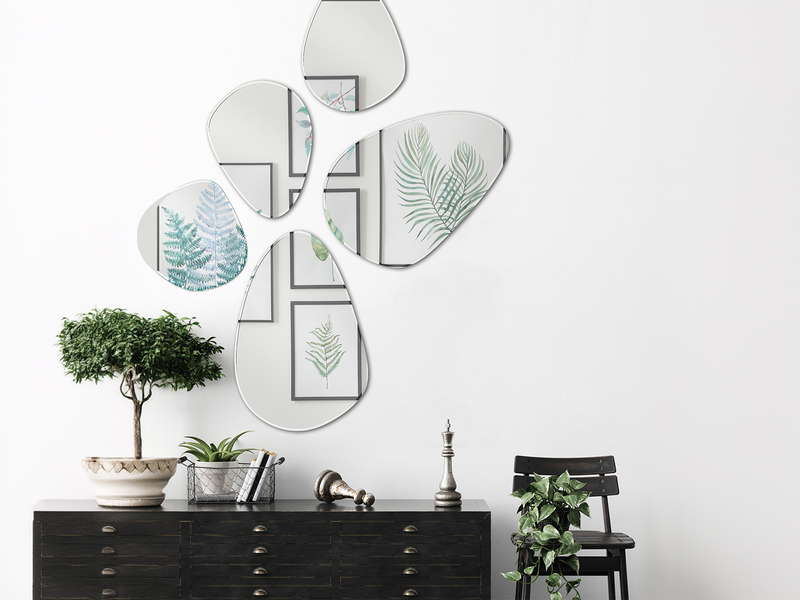 Wandspiegel 3er SET mit Facettenschliff 30x30cm, 30x40cm, 40x60cm