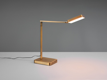 LED Schreibtischleuchte PAVIA Altmessing 38cm, dimmbar & Lichtfarbe einstellbar
