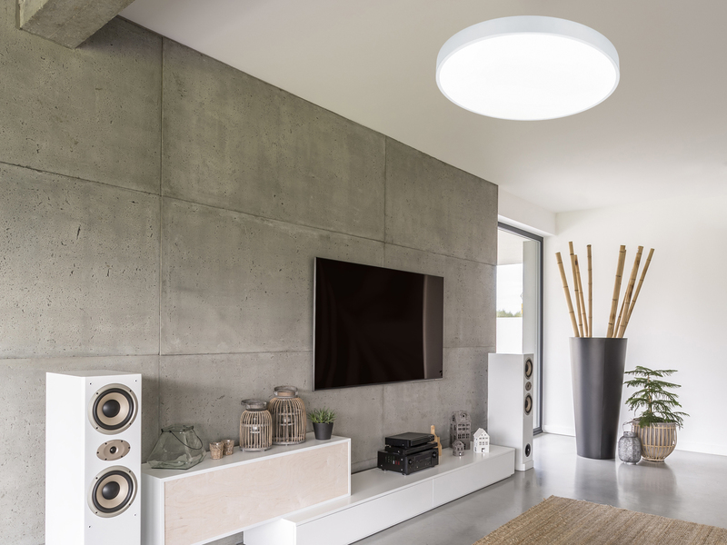 LED Deckenleuchte WACO Weiß extern dimmbar, hell mit 6.200 Lumen Ø 49cm