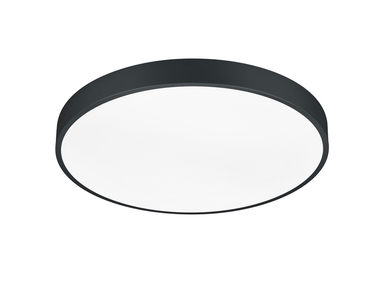 LED Deckenleuchte WACO Schwarz extern dimmbar, hell mit 6.200 Lumen Ø 49cm