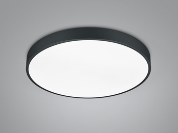 LED Deckenleuchte WACO Schwarz extern dimmbar, hell mit 6.200 Lumen Ø 49cm