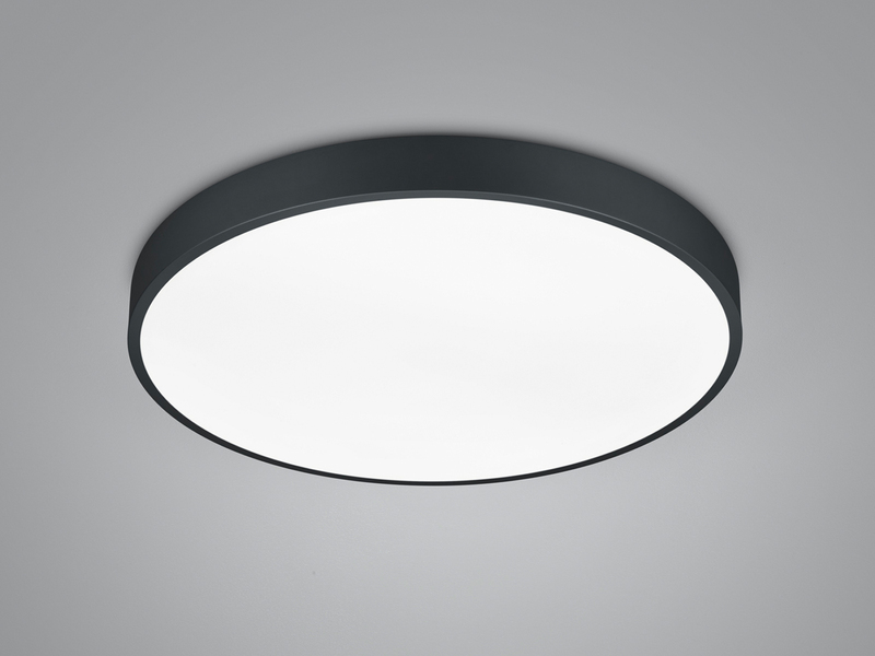 LED Deckenleuchte WACO Schwarz extern dimmbar, hell mit 6.200 Lumen Ø 49cm
