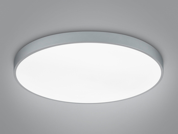 Große LED Deckenleuchte WACO Grau extern dimmbar, hell mit 12.400 Lumen Ø 75cm