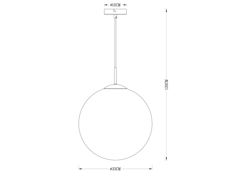 Pendelleuchte VARUS 1-flammig Glaskugel Design in Gold & Klarglas, Ø 33cm