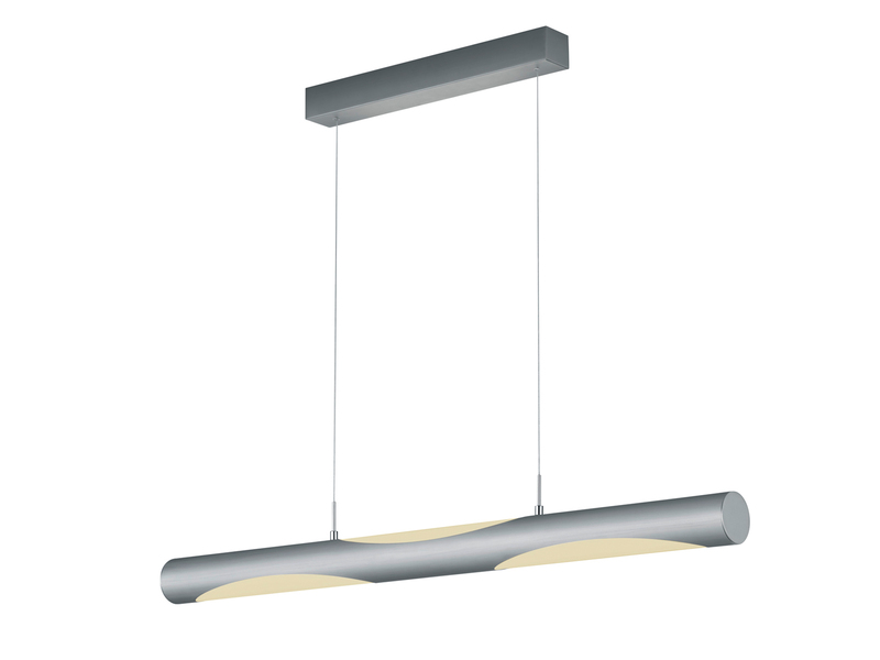 LED Pendelleuchte VIKTOR dimmbar & höhenverstellbar, Breite 115cm, Silber