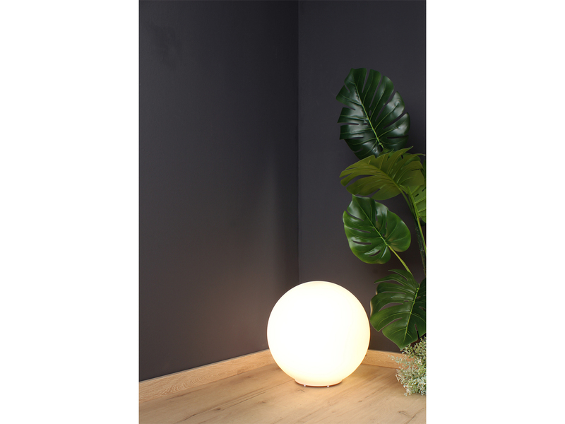 Große Tischleuchte Kugel CITY - Glaskugel Opal Weiß , Ø 35cm
